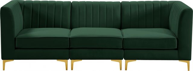 Meridian Furniture Alina Green Velvet Modular Sectional-3