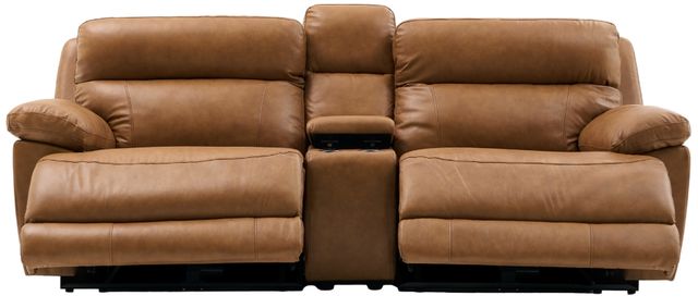 Steve Silver Co. Gatlin 3-Piece Brown Leather Dual-Power Reclining Loveseat-4