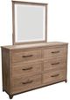 International Furniture Direct Natural Parota 3-Piece Brown Queen Bedroom Set-2