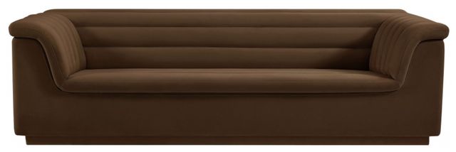 Meridian Furniture Cascade Brown Velvet Sofa-1