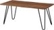 Titus Furniture T5280 Distressed Walnut Coffee Table with Black Metal Legs-0