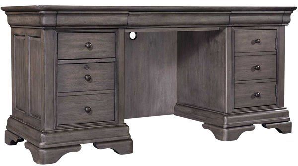 aspenhome® Sinclair Ash Gray Credenza Desk-0