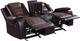 Homelegance® Briscoe Brown Manual Reclining Glider Loveseat-3