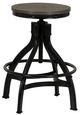 Powell® Haywood Dark Gunmetal/Gray Adjustable Backless Stool -0
