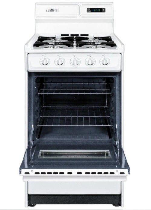 Summit® 20" White Freestanding Gas Range-1