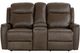 Bassett® Furniture Club Level Douglas Sable Power Reclining Loveseat with Console-1