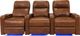 RowOne Prestige Home Entertainment Seating Brown 3-Chair Straight Row-0