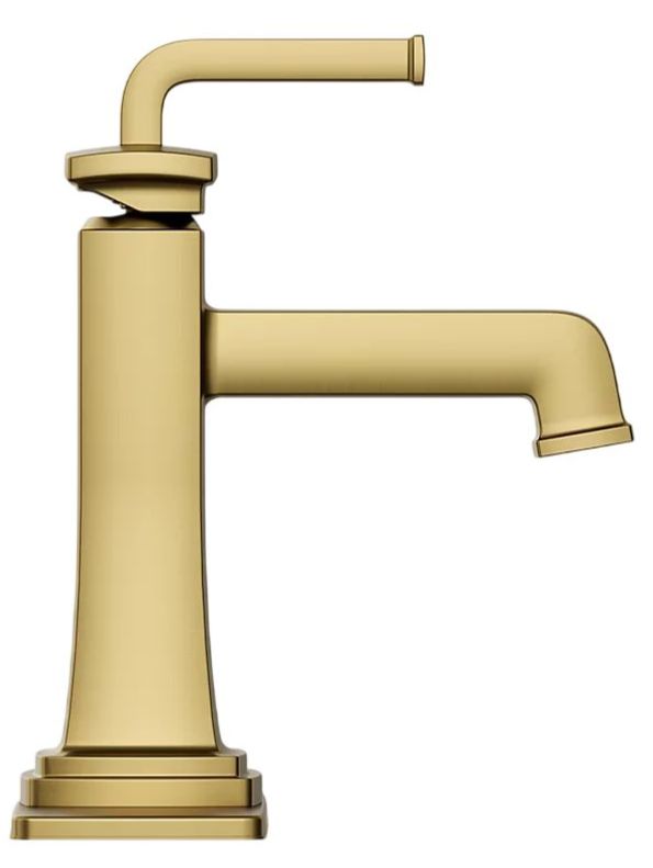 KOHLER® Riff® Vibrant Brushed Moderne Brass 0.5 GPM Single-Handle Bathroom Sink Faucet-2