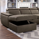Furniture of America® Hugo 4-Piece Light Brown Right-Arm Facing Sectional and Chaise-4