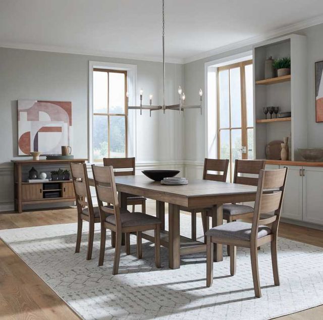 Liberty Furniture Brook Bay 7-Piece Sandstone Optional Trestle Dining Set-1