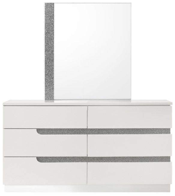 New Classic® Home Furnishings Paradox 4-Piece White Queen Panel Bedroom Set-3