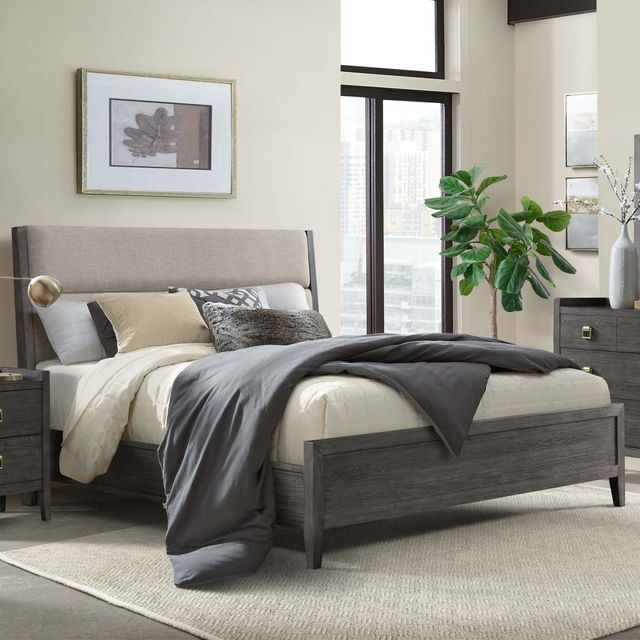 Intercon Portia Brushed Brindle King Upholstered Bed-1