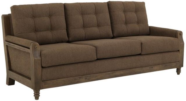 International Furniture Direct Xel-Ha II Dark Hay Brown/Brown Sofa-0