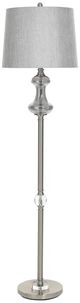 Stylecraft Brushed Nickel and Silver Glass Floor Lamp-0