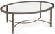 Table à cocktail ovale de Magnussen Home® Copia - Argent antique/Doré-0