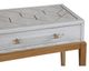 Bassett Mirror Perrine Graphite Gray Console Table with Antique Gold Base-3