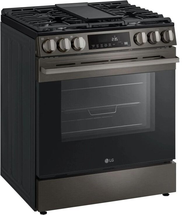 LG 30" Black Stainless Steel Slide-In Gas Range-3