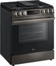 LG 30" Black Stainless Steel Slide In Gas Range-3
