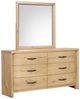 Magnussen Home® Laramie Honey Wheat Drawer Dresser with Landscape Mirror-0