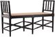 Furniture Classics Palm Matte Black/Tan Bench-0