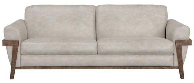 International Furniture Direct Loft Ivory/Brown Sofa-1