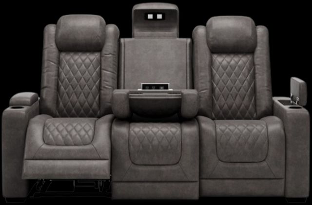Signature Design by Ashley® HyllMont Gray Power Reclining Sofa-2