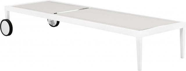 Meridian Furniture Nizuc White Outdoor Patio Adjustable Sun Chaise Lounge Chair-1