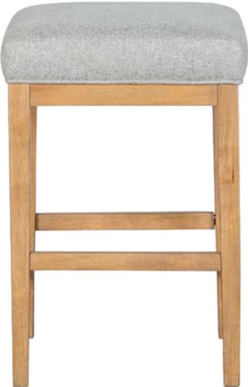Magnussen Home® Lindon Belgian Wheat/Sauve Pebble Counter Stool with Upholstered Seat-1