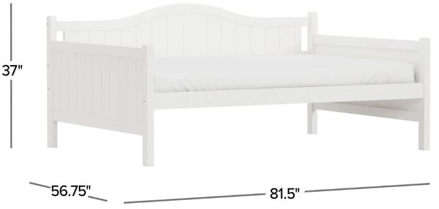HH2 Home Staci Bright White Twin Wood Daybed-2