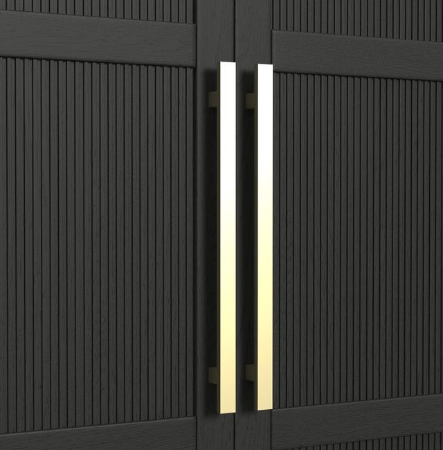 Elements International Ridgemont Black Large Bookcase-3