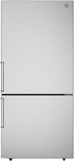 Bertazzoni 31 in. 17.7 Cu. Ft. Stainless Steel Counter Depth Bottom Freezer Refrigerator