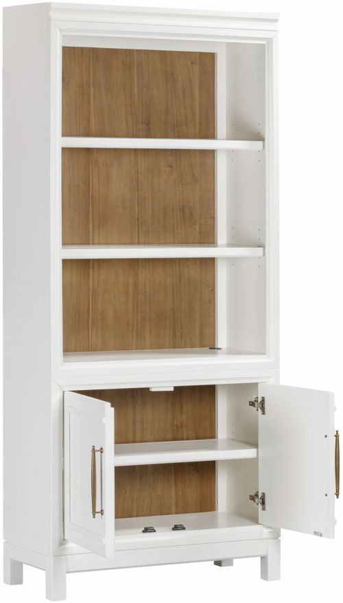 aspenhome® Alexander White Door Bookcase-3