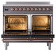 Ilve® Nostalgie II Noblesse 40'' Graphite Matte Pro Style Induction Range with Copper Trim-1