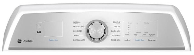 GE Profile™ 7.4 Cu. Ft. White Front Load Natural Gas Dryer -2