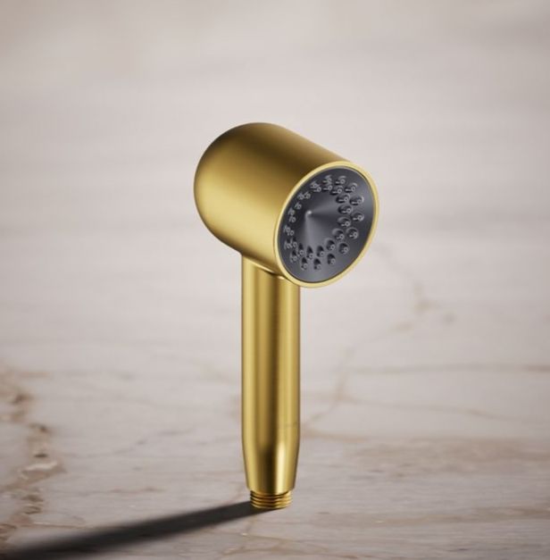 KOHLER® Statement® Vibrant Brushed Moderne Brass 2.5 GPM Iconic Single-Function Handshower-1
