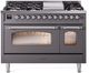 Ilve® Nostalgie II Series 48" Graphite Matte Pro Style Dual Fuel Range-0