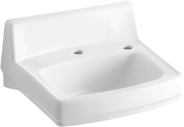 KOHLER® Greenwich™ White Rectangular Wall-Mount Bathroom Sink-0