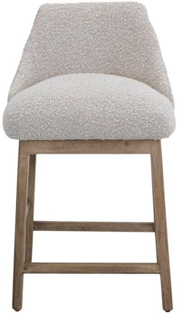 International Furniture Direct Emma Lacquer White/Pearl Barstool -1