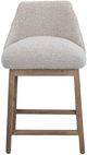 International Furniture Direct Emma Lacquer White/Pearl Barstool -1