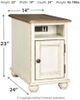 Signature Design by Ashley® Realyn Brown Chairside End Table with Antique White Base-2