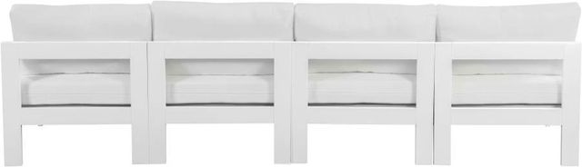 Meridian Furniture Nizuc 4-Piece White Outdoor Patio Modular Sofa-3