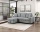 Homelegance® Waitsfield 2-Piece Gray Left-Arm Facing Pull-out Sleeper Sectional and Chaise with Hidden Storage-1