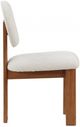 Meridian Furniture Napa Cream/Walnut Boucle Upholstered Dining Chair-2
