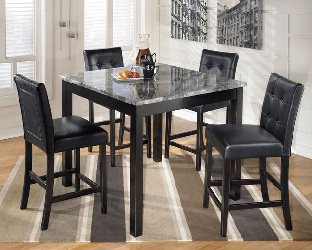 Signature Design by Ashley® Maysville 5-Piece Black Counter Table Set-1