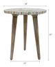 A & B Home Inez Off-White Accent Table with Brown Legs-2