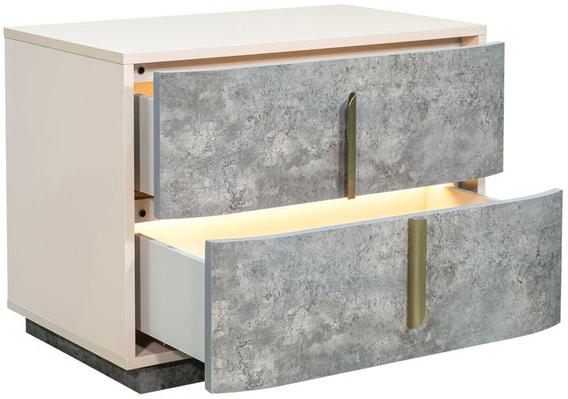 Michael Amini® Pavira Stone 2-Drawer Nightstand-2