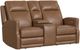 Flexsteel® Maxwell Cedar Brown Power Reclining Loveseat with Console-0
