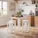 Jofran Inc. Eastern Tides 5-Piece ET Brushed White Counter Dining Set-1