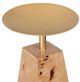 A & B Home Soft Gold/Warm Brown Burl Wood Pedestal Candle Holder-3