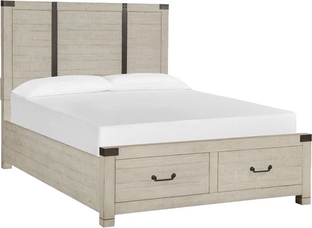 Magnussen Home® Chesters Mill Alabaster/Aged Iron King Panel Storage Bed-0